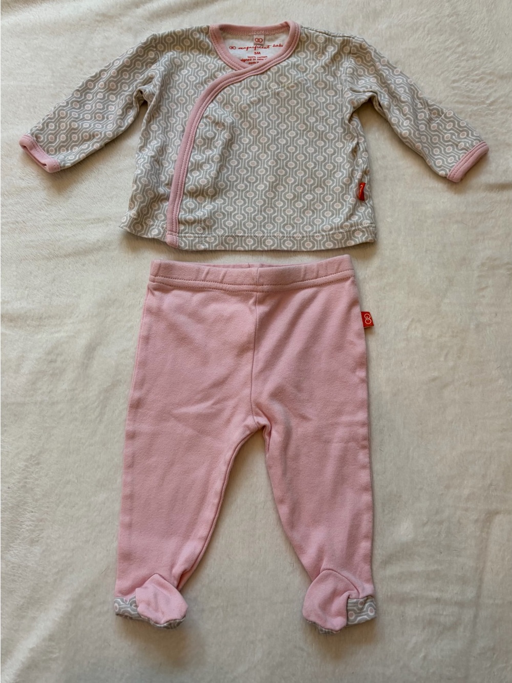 Magnificent Baby Set in Pink and Gray